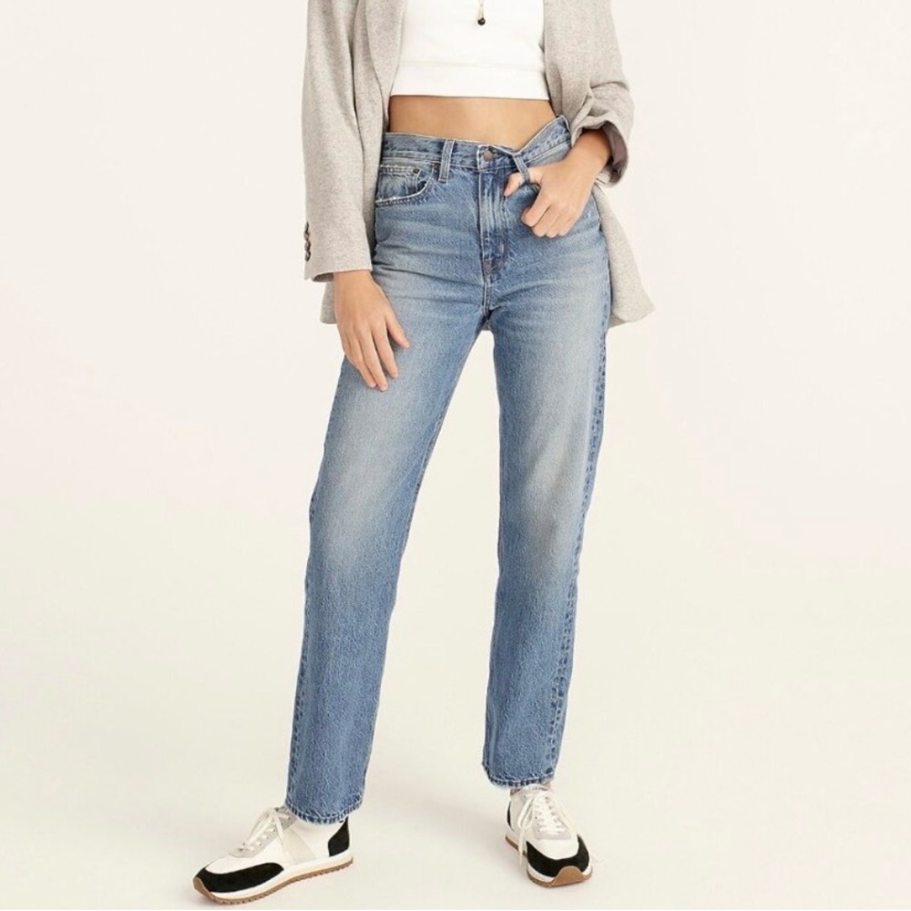 NWT POINT SUR x J. CREW Rigid Denim Vista Straight Leg Jeans In M Vintage Sz 27